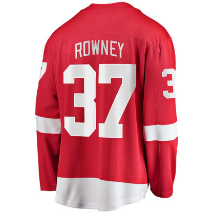 D.Red Wings #37 Carter Rowney Fanatics Branded Home Breakaway Player Jersey Red Stitched American Hockey Jerseys CustomName