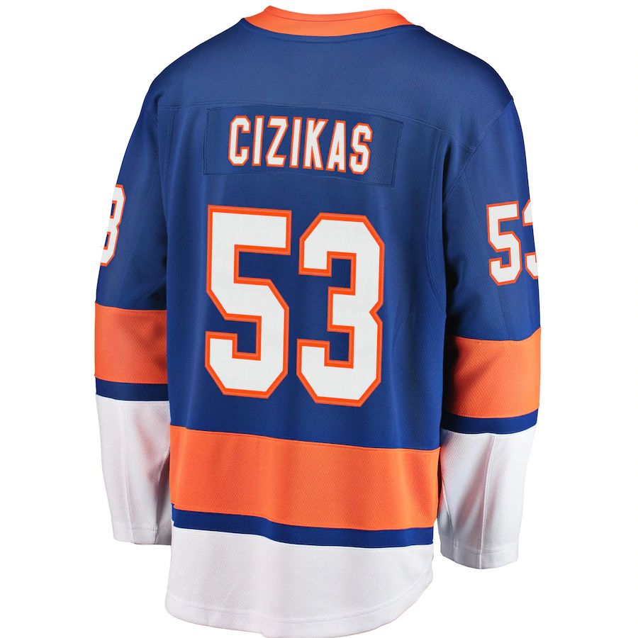 NY.Islanders #53 Casey Cizikas Fanatics Branded Breakaway Player Jersey Royal Stitched American Hockey Jerseys CustomName