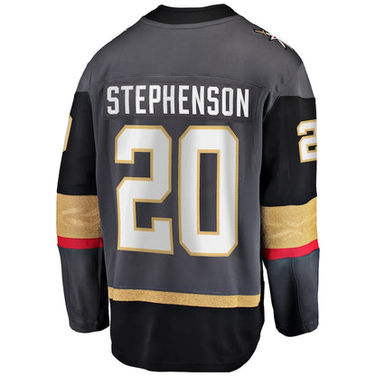 V.Golden Knights #20 Chandler Stephenson Fanatics Branded Alternate Breakaway Player Jersey Gray Fanatics Jersey Stitched American Hockey Jerseys CustomName