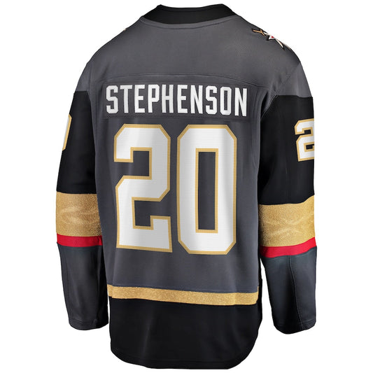V.Golden Knights #20 Chandler Stephenson Fanatics Branded Alternate Breakaway Player Jersey Gray Fanatics Jersey Stitched American Hockey Jerseys CustomName