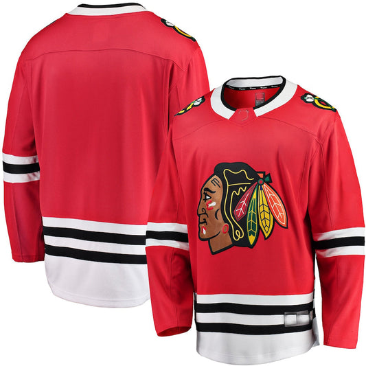 C.Blackhawks Fanatics Branded Breakaway Home Jersey  Red Stitched American Hockey Jerseys CustomName
