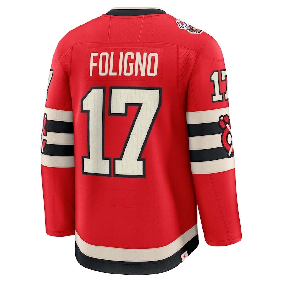 C.Blackhawks #17 Nick Foligno Fanatics 2025 Winter Classic Premium Player Jersey - Red Stitched American Hockey Jerseys CustomName