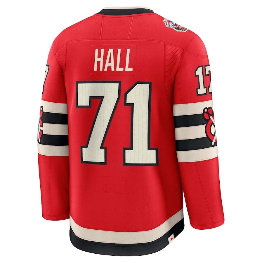 C.Blackhawks #71 Taylor Hall Fanatics 2025 Winter Classic Premium Player Jersey - Red Stitched American Hockey Jerseys CustomName