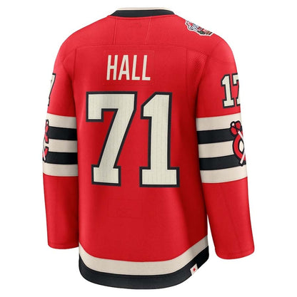 C.Blackhawks #71 Taylor Hall Fanatics 2025 Winter Classic Premium Player Jersey - Red Stitched American Hockey Jerseys CustomName