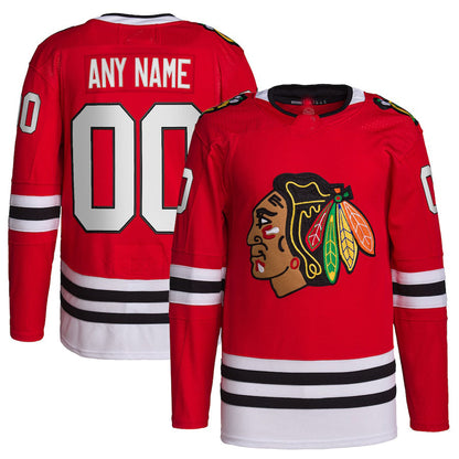 Custom C.Blackhawks Home Primegreen Authentic Pro Jersey Red Stitched American Hockey Jerseys CustomName