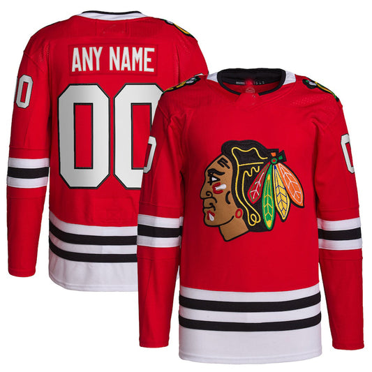 Custom C.Blackhawks Home Primegreen Authentic Pro Jersey Red Stitched American Hockey Jerseys CustomName