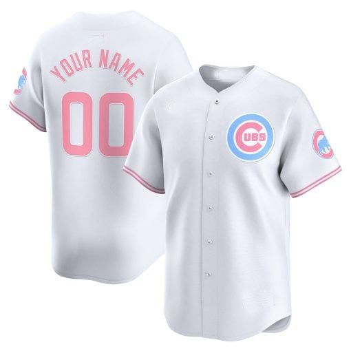 Custom Chicago Cubs Bubblegum Pink Vapor Premier Limited¨C All Stitched Baseball Jersey