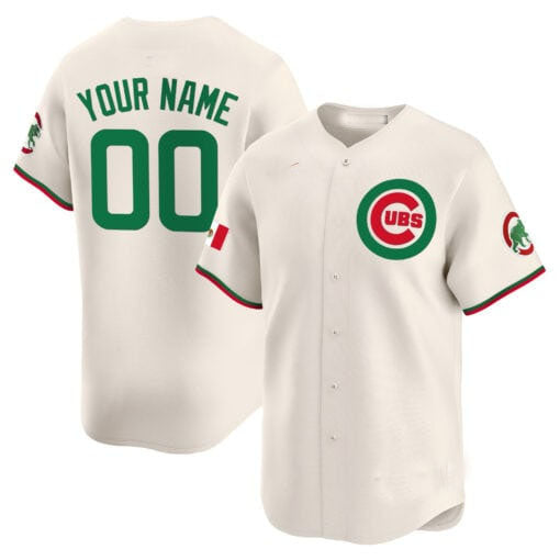 Custom Chicago Cubs Mexico Vapor Premier Limited V3¨C All Stitched Baseball Jersey