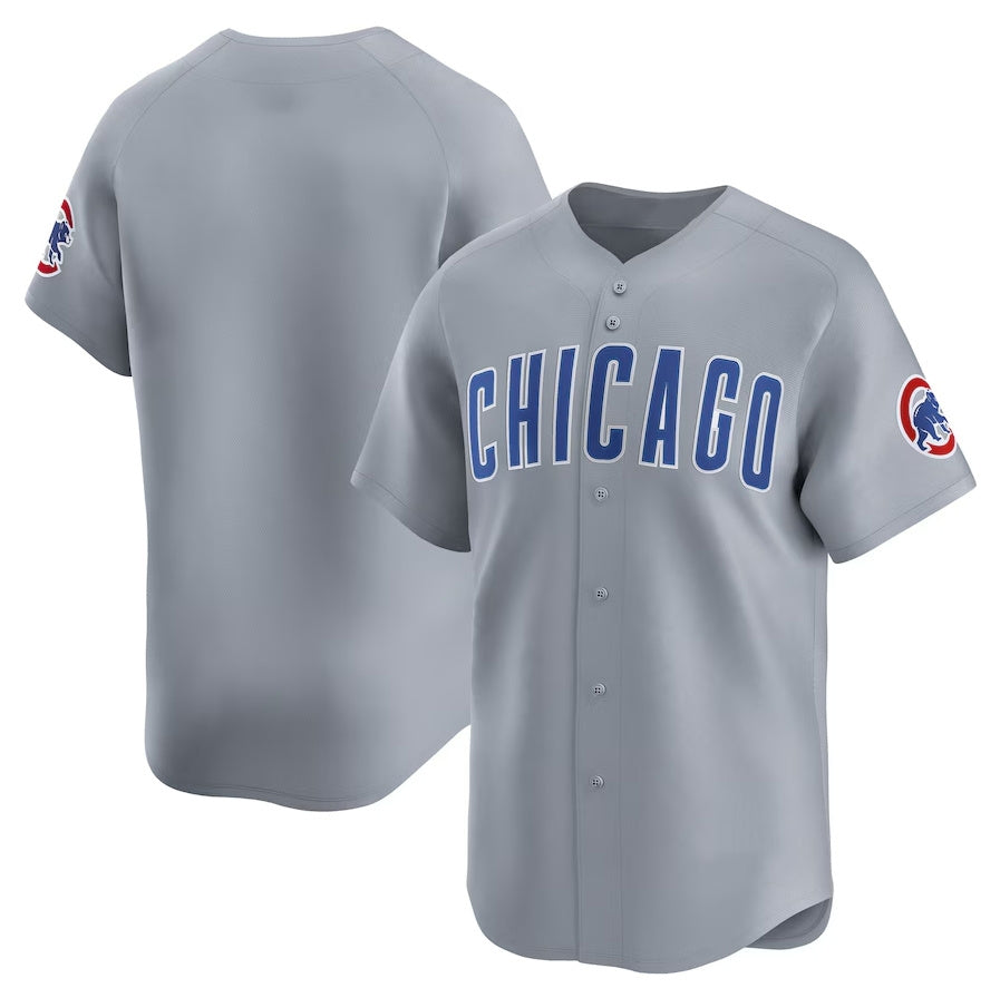 Chicago Cubs Road Limited Jersey - Gray Stitched Baseball Jersey