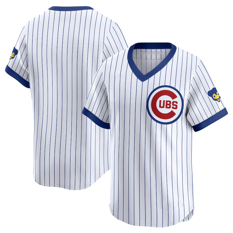 Chicago Cubs Throwback Cooperstown Collection Limited Jersey - White Stitched Baseball Jersey