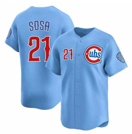 Chicago Cubs #21 Sammy Sosa Blue 2024-25 2nd Alternate Limited Stitched Baseball Jersey