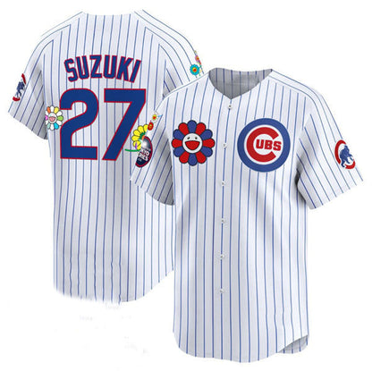 Chicago Cubs #27 Seiya Suzuki White 2025 Tokyo Series Limited Stitched Baseball Jersey