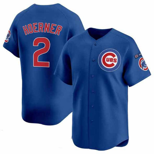 Chicago Cubs #2 Nico Hoerner Royal 'Ryne Sandberg Tribute' Vapor Limited V3 Stitched Baseball Jersey