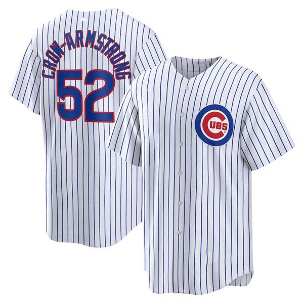 Chicago Cubs #52 Pete Crow-Armstrong White 2024 Cool Base Stitched Baseball Jersey