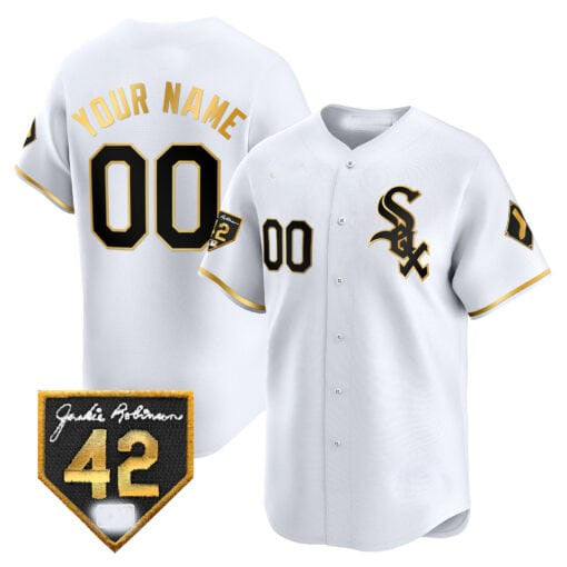 Custom Chicago White Sox 2024 Jackie Robinson Patch Vapor Premier Limited¨C All Stitched Baseball Jersey