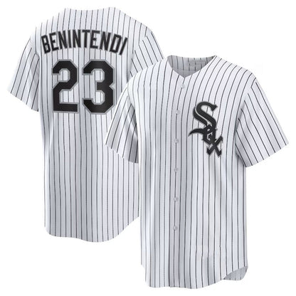 Chicago White Sox #23 Andrew Benintendi Home Official Player Jersey - White-Black Stitched Baseball Jersey