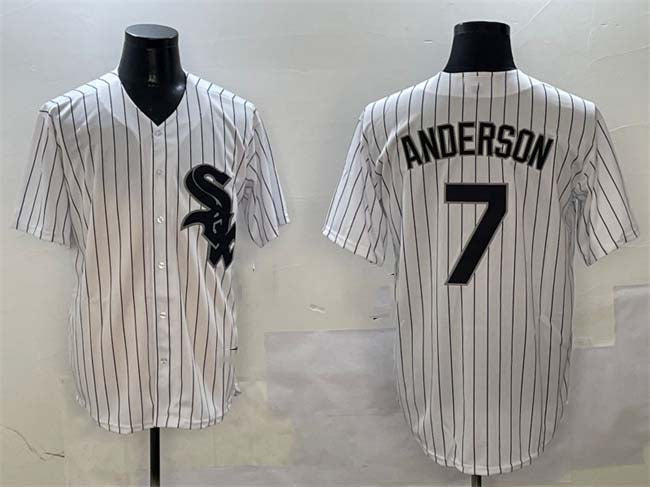 Chicago White Sox #7 Tim Anderson White Cool Base Stitched Baseball Jersey
