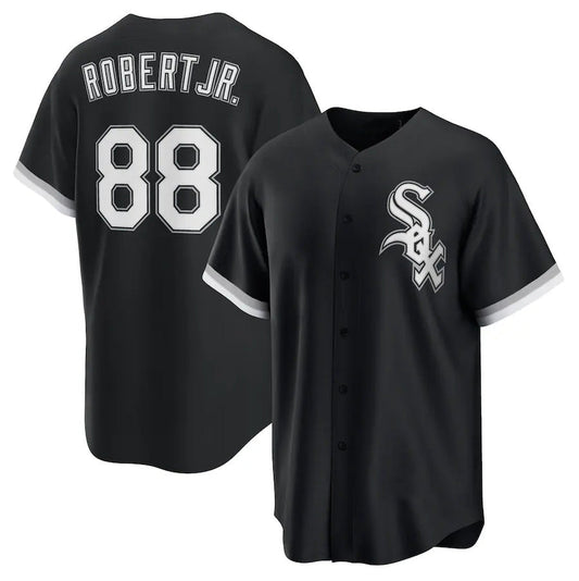 Chicago White Sox #88 Luis Robert Jr. Alternate Replica Player Jersey - Black Stitched Baseball Jersey
