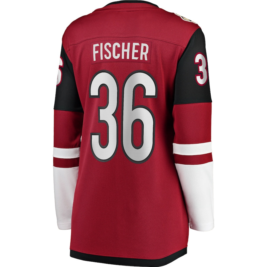 A.Coyotes #36 Christian Fischer Fanatics Branded Breakaway Player Jersey Garnet Stitched American Hockey Jerseys CustomName