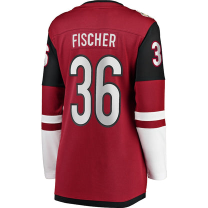 A.Coyotes #36 Christian Fischer Fanatics Branded Breakaway Player Jersey Garnet Stitched American Hockey Jerseys CustomName