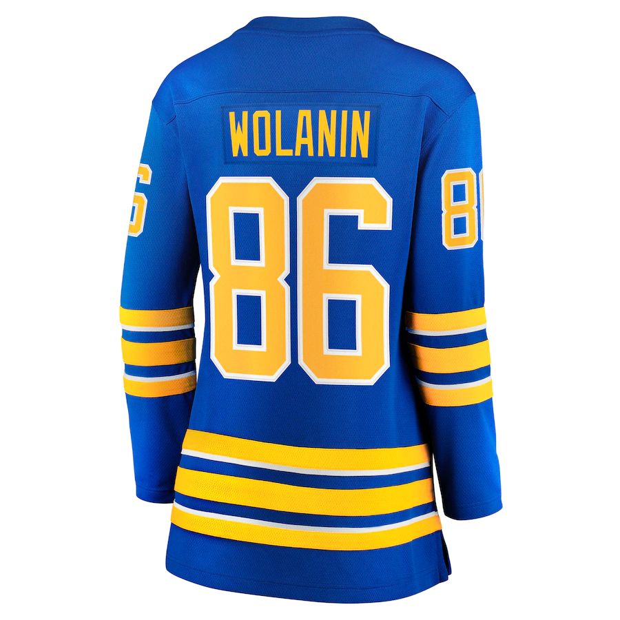 B.Sabres #86 Christian Wolanin Fanatics Branded Home Breakaway Player Jersey Royal Stitched American Hockey Jerseys CustomName