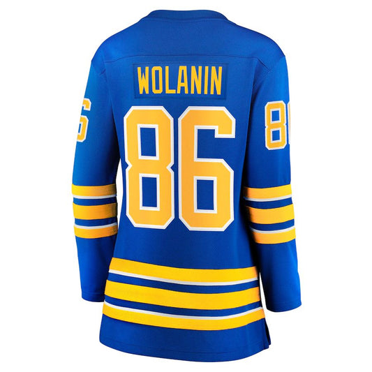B.Sabres #86 Christian Wolanin Fanatics Branded Home Breakaway Player Jersey Royal Stitched American Hockey Jerseys CustomName