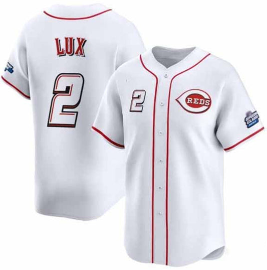 Cincinnati Reds #2 Gavin Lux White 2025 Speedway Classic Home Limited Stitched Baseball Jersey