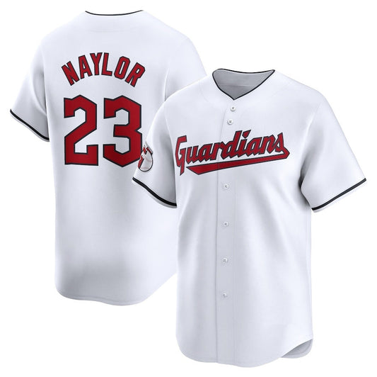 Cleveland Guardians #23 Bo Naylor Home Limited Player Jersey - White American Baseball Jerseys