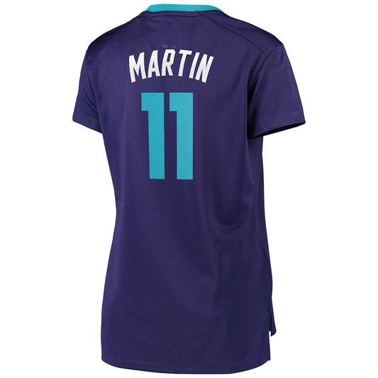 C.Hornets #11 Cody Martin Fanatics Branded Women's Fast Break Replica Player Jersey Statement Edition Purple Stitched American Basketball Jersey