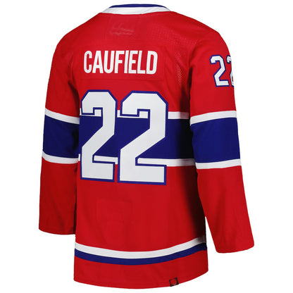 M.Canadiens #22 Cole Caufield Primegreen Authentic Pro Home Player Jersey Red Stitched American Hockey Jerseys CustomName