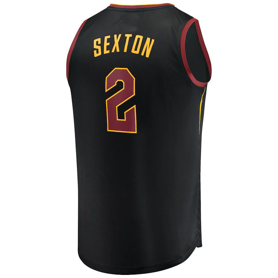 C.Cavaliers #2 Collin Sexton Fanatics Branded Fast Break Replica Player Jersey Black Statement Edition Stitched American Basketball Jersey