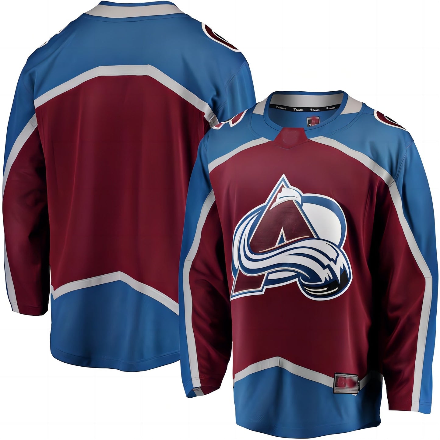 C.Avalanche Fanatics Branded Breakaway Home Jersey Burgundy Stitched American Hockey Jerseys CustomName