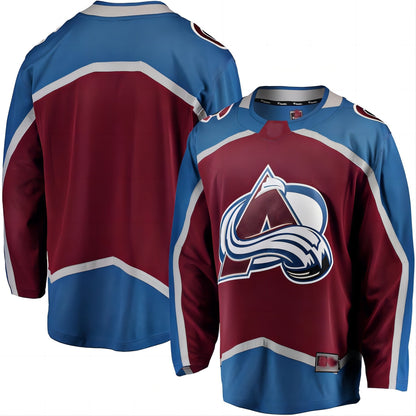 C.Avalanche Fanatics Branded Breakaway Home Jersey Burgundy Stitched American Hockey Jerseys CustomName