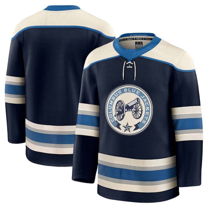 C.Blue Jackets Fanatics Alternate Premium Jersey - Navy Stitched American Hockey Jerseys CustomName