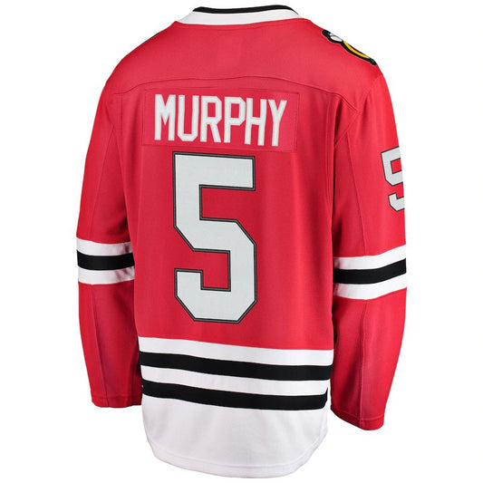 C.Blackhawks #5 Connor Murphy Breakaway Player Jersey Red Stitched American Hockey Jerseys CustomName