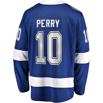 TB.Lightning #10 Corey Perry Fanatics Branded Home Breakaway Player Jersey  Blue Stitched American Hockey Jerseys CustomName