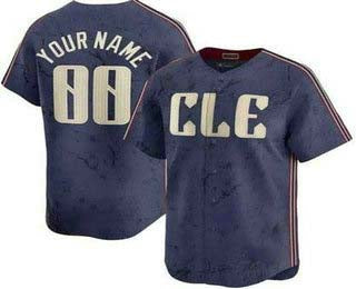 Custom Cleveland Guardians Navy City Connect Limited Jersey Stitched Baseball Jersey