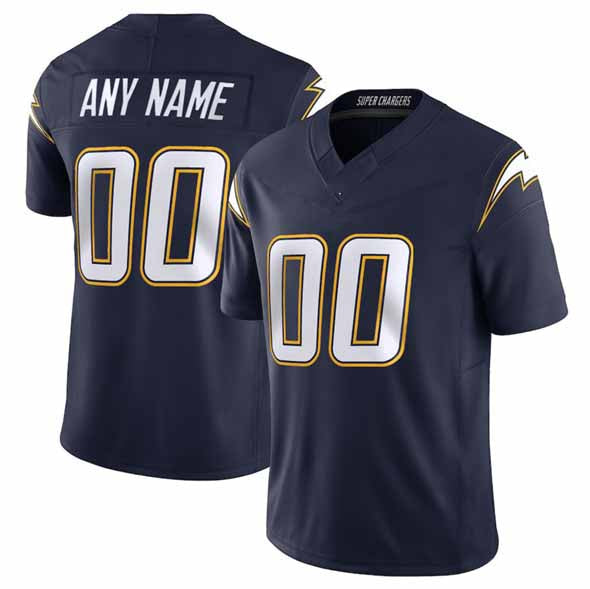 Custom LA.Chargers Active Player Navy 2025 F.U.S.E. Alternate Vapor Limited Football Stitched Football Stitched American Football Jerseys