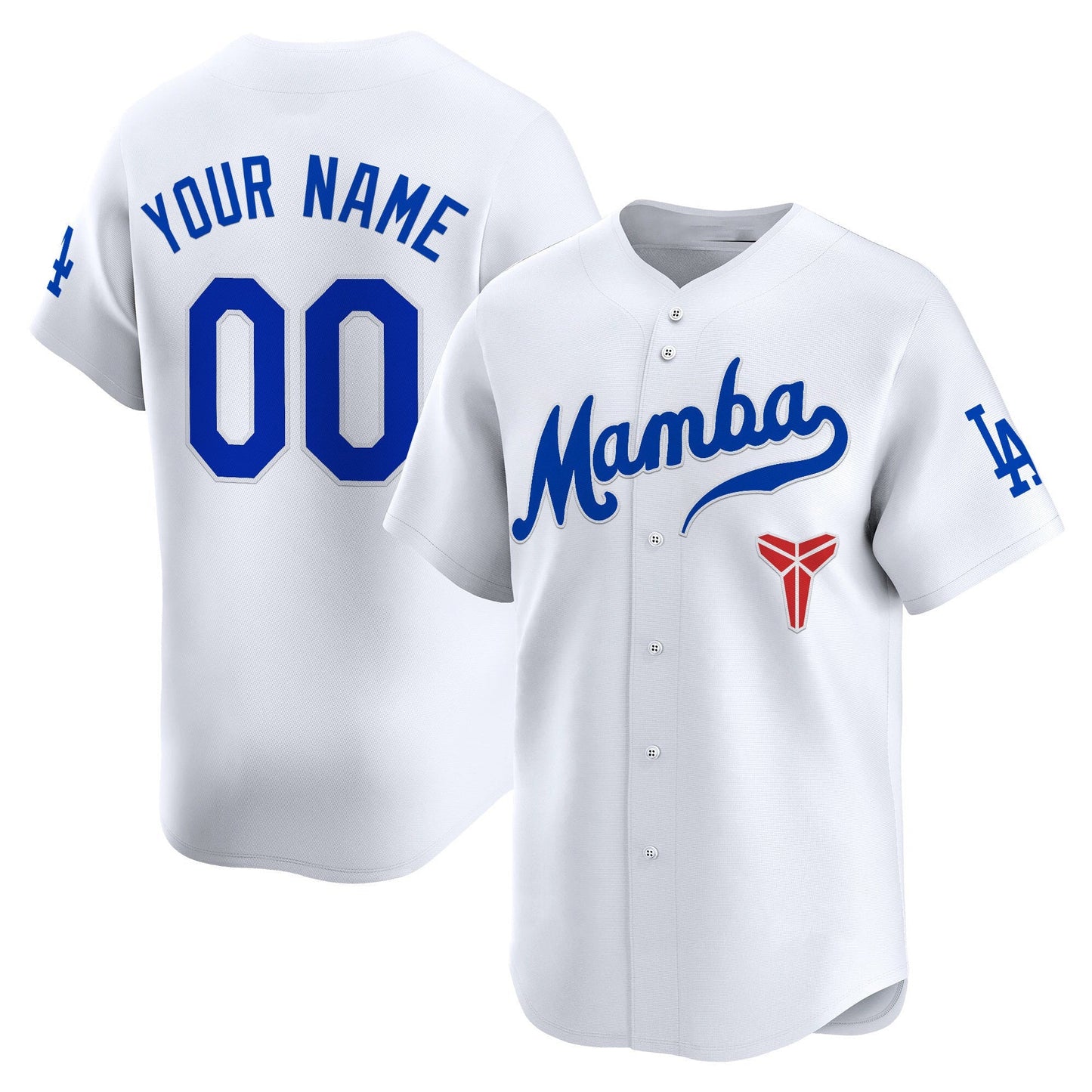 Custom Los Angeles Dodgers White Mamba Vapor Premier Limited Jersey - All Stitched Baseball Jersey