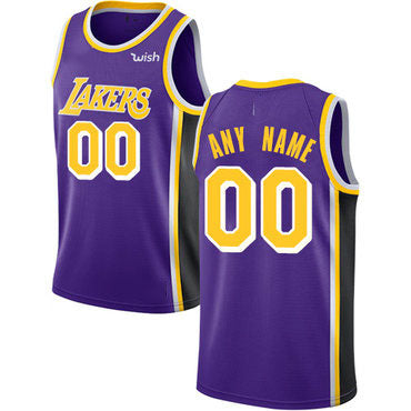 Custom LA.Lakers Purple Swingman Statement Edition Stitched Basketball Jersey