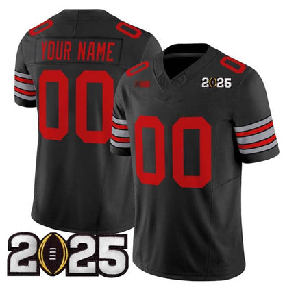 Custom O.State Buckeyes Active Player Black 2025 CFP Final Patch F.U.S.E. Vapor Limited Stitched Football American College Jerseys