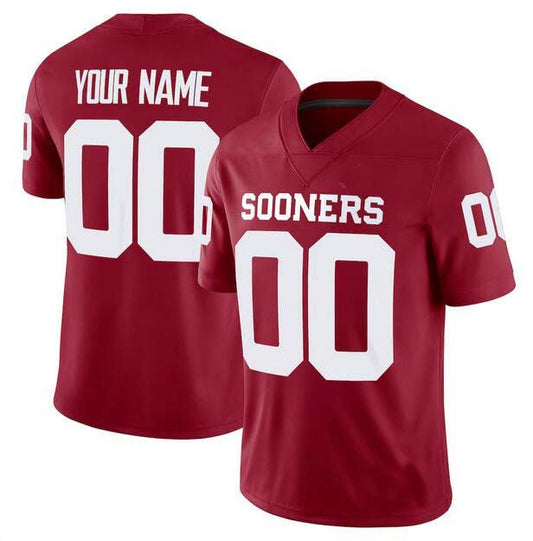 Custom O.Sooners Active Player Red Stitched Football College Jerseys