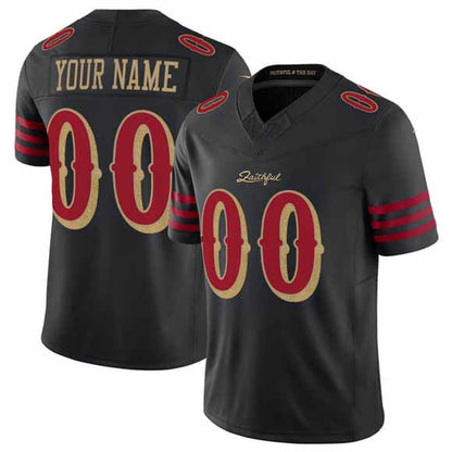 Custom SF.49ers Active Player Black 2025 F.U.S.E. Rivalries Vapor Limited Football Stitched Jersey-CustomName