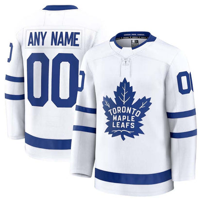 Custom T.Maple Leafs Fanatics Away Premium Jersey - White Stitched American Hockey Jerseys CustomName