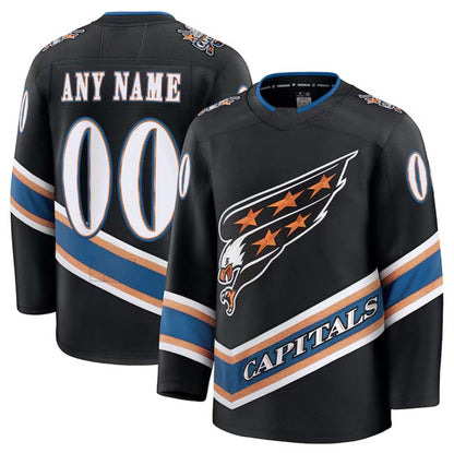 Custom W.Capitals Active Player Black 2024-25 Alternate Stitched American Hockey Jerseys CustomName
