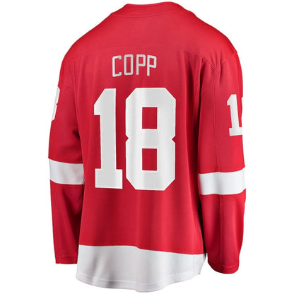 D.Red Wings #18 Andrew Copp Fanatics Home Breakaway Player Jersey - Red Stitched American Hockey Jerseys CustomName