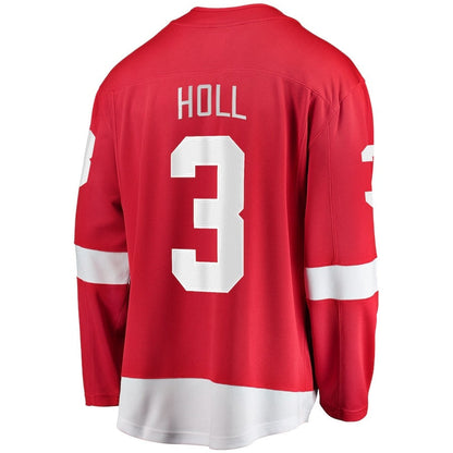 D.Red Wings #3 Justin Holl Fanatics Home Breakaway Jersey - Red Stitched American Hockey Jerseys CustomName