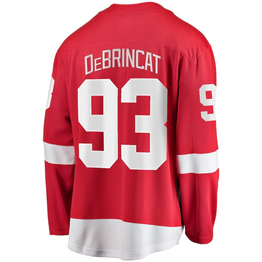 D.Red Wings #93 Alex DeBrincat Fanatics Home Premier Breakaway Player Jersey - Red Stitched American Hockey Jerseys CustomName