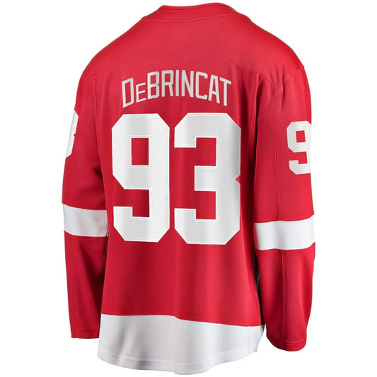 D.Red Wings #93 Alex DeBrincat Fanatics Home Premier Breakaway Player Jersey - Red Stitched American Hockey Jerseys CustomName