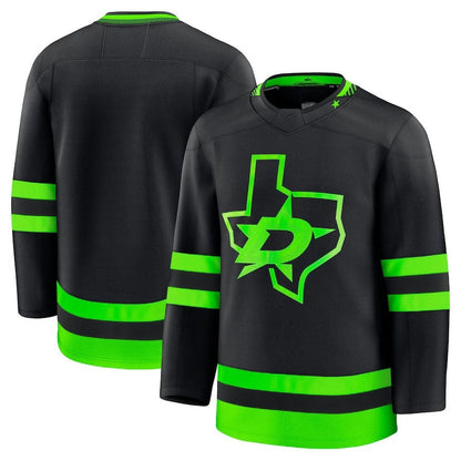 D.Stars Fanatics Alternate Premium Jersey - Black Stitched American Hockey Jerseys CustomName